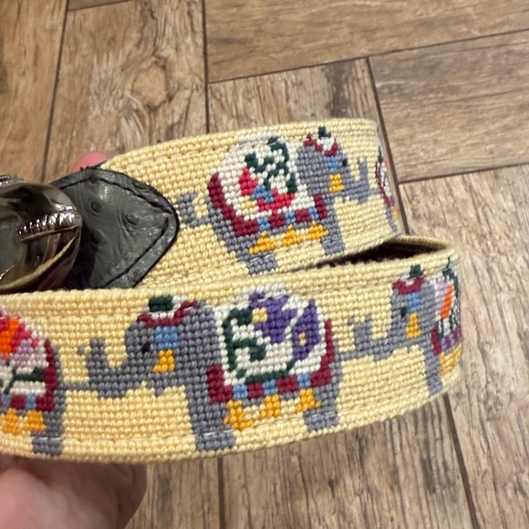 Needlepoint vintage the crafty fox terrie ostrich leather USA elephant main image 4